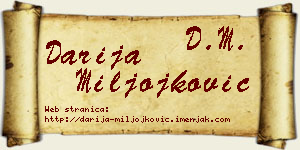 Darija Miljojković vizit kartica